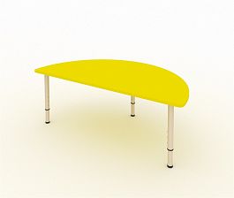 Детский стол полукруглый желтый - Фото предпросмотра