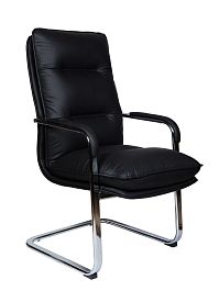 Кресло офисное Amber CF черная экокожа - Фото предпросмотра