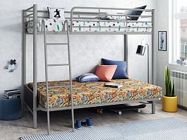 Двухъярусная кровать "Мадлен-2" серый - Фото предпросмотра