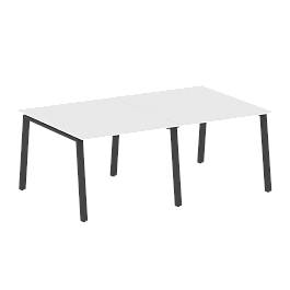 Metal System Перег. стол (2 столешницы) на А-образном м/к БА.ПРГ-2.1 Белый/Антрацит металл 2000*1235*750 - Фото предпросмотра