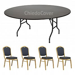Обеденная группа стол Лидер 3, 4 стула Хит 25мм - Фото предпросмотра