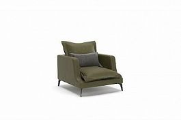 Rey кресло замша зеленый/серый - Фото предпросмотра