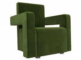 Кресло Рамос зеленый, микровельвет - Фото предпросмотра