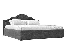 Интерьерная кровать Афина 200 (полностью рогожка серая) - Фото предпросмотра