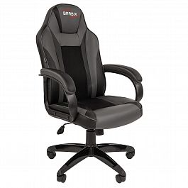 Кресло компьютерное BRABIX "Tanto GM-171", TW/экокожа, черное/серое, 532574, 7083502 - Фото предпросмотра