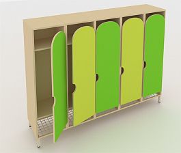 Шкаф для детской одежды на ножках ШГС5 зеленый - Фото предпросмотра