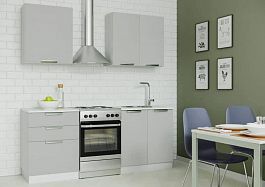 Кухня "Атлант 140" Светло-серый - Фото предпросмотра