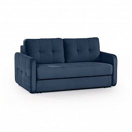 Karina 02 диван-кровать двухместный велюр синий - Фото предпросмотра