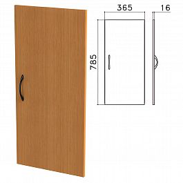 Дверь ЛДСП низкая "Фея", 365х16х785 мм, цвет орех милан, ДФ13.5 - Фото предпросмотра
