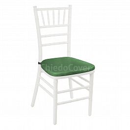 Подушка 01 для стула Кьявари, 3см, кожзам зеленый - Фото предпросмотра
