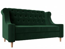 Прямой диван Бронкс (полностью велюр зеленый) - Фото предпросмотра