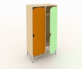 Шкаф для детской одежды на ножках ШГС2М оранжевый - Фото предпросмотра