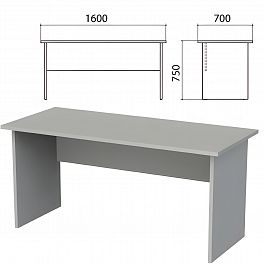 Стол письменный "Этюд", 1600х700х750 мм, серый, 400027-03 - Фото предпросмотра