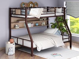 Двухъярусная кровать "Гранада-1П" коричневый - Фото предпросмотра