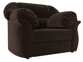 Кресло Карнелла (полностью микровельвет коричневый) - Фото предпросмотра