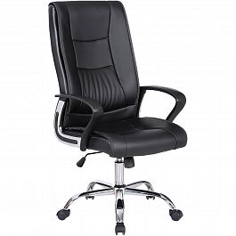 Кресло офисное BRABIX "Forward EX-570", хром, экокожа, черное, 531837 - Фото предпросмотра