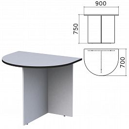 Стол приставной к столу для переговоров (640112) "Монолит", 900х700х750 мм, серый, ПМ19.11 - Фото предпросмотра