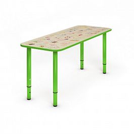 Детский стол прямоугольный Азбука зеленый - Фото предпросмотра