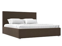 Интерьерная кровать Кариба 200 (полностью рогожка коричневая) - Фото предпросмотра
