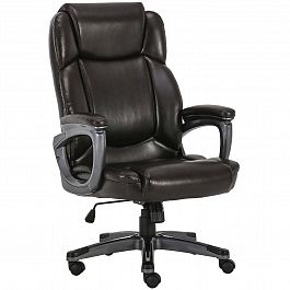 Кресло офисное BRABIX PREMIUM "Favorite EX-577", пружинный блок, рециклир. кожа, коричневое, 531936 - Фото предпросмотра