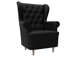 Кресло Торин Люкс (полностью экокожа черная) - Фото предпросмотра