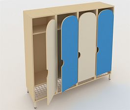 Шкаф для детской одежды на ножках ШГС5 синий - Фото предпросмотра