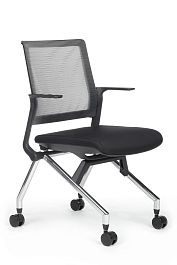 Кресло Moby D2002 Чёрный пластик/Чёрная ткань - Фото предпросмотра