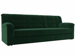 Прямой диван Карелия (полностью велюр зеленый) - Фото предпросмотра