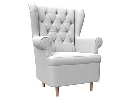 Кресло Торин Люкс (полностью экокожа белая) - Фото предпросмотра