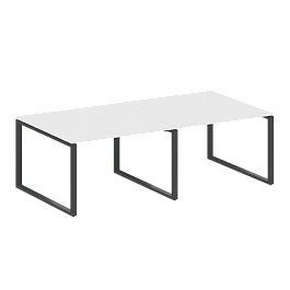 Metal System Перег. стол (2 столешницы) на О-образном м/к БО.ПРГ-2.2 Белый/Антрацит металл 2400*1235*750 - Фото предпросмотра