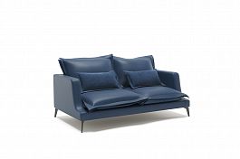 Rey диван прямой двухместный замша синий - Фото предпросмотра