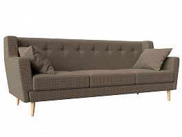 Прямой диван Брайтон 3 (полностью рогожка корфу 03) - Фото предпросмотра