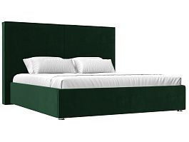 Интерьерная кровать Аура 160 (полностью велюр зеленый) - Фото предпросмотра