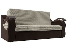 Прямой диван Меркурий 160 (основа рогожка Корфу 02, компаньон микровельвет коричневый) - Фото предпросмотра