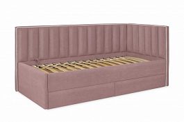 Кровать "Порше" с ящиками, светло-розовая - Фото предпросмотра