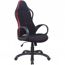 Кресло офисное BRABIX PREMIUM "Force EX-516", ткань, черное/вставки красные, 531571 - Фото предпросмотра