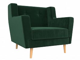 Кресло Брайтон зеленый, велюр - Фото предпросмотра