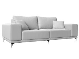 Прямой диван Льюес (полностью экокожа белая) - Фото предпросмотра