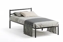 Кровать  металлическая Лофт 900*2000, цвет черный - Фото предпросмотра