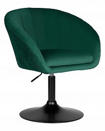 Кресло дизайнерское DOBRIN EDISON BLACK (зеленый велюр (1922-9)) - Фото предпросмотра