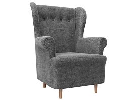 Кресло Торин (полностью рогожка серая) - Фото предпросмотра