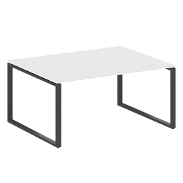 Metal System Перег. стол (1 столешница) на О-образном м/к БО.ПРГ-1.4 Белый/Антрацит металл 1600*1235*750 - Фото предпросмотра