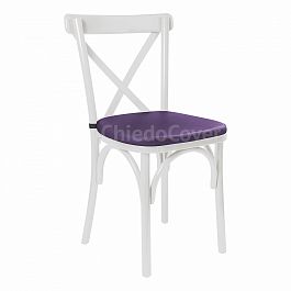 Подушка для стула Кроссбэк, фиолетовая - Фото предпросмотра