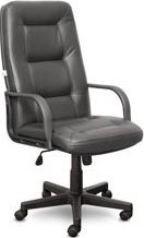Кресло руководителя ИДРА В пластик нат.кожа К 11 черный "Компьютерные кресла" ТК-002587000143 черный - Фото предпросмотра