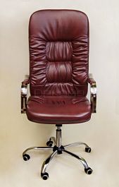 Кресло для руководителя Болеро КВ-03-131112 бордовое - Фото предпросмотра