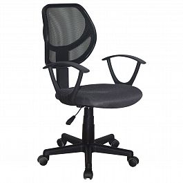 Кресло компактное BRABIX "Flip MG-305", ткань TW, серое/черное, 531951 - Фото предпросмотра