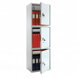 Шкаф металлический для документов AIKO "SL-150/3Т" светло-серый, 1490х460х340 мм, 37 кг - Фото предпросмотра