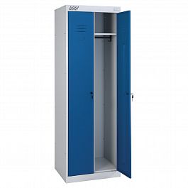 Шкаф металлический для одежды ШРК-22-800, двухсекционный, 1850х800х500 мм, 34 кг, разборный - Фото предпросмотра