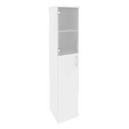 Onix Шкаф высокий узкий левый O.SU-1.7 (L) Белый бриллиант 400*420*1977 - Фото предпросмотра