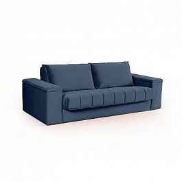 Verona диван-кровать прямой велюр синий - Фото предпросмотра